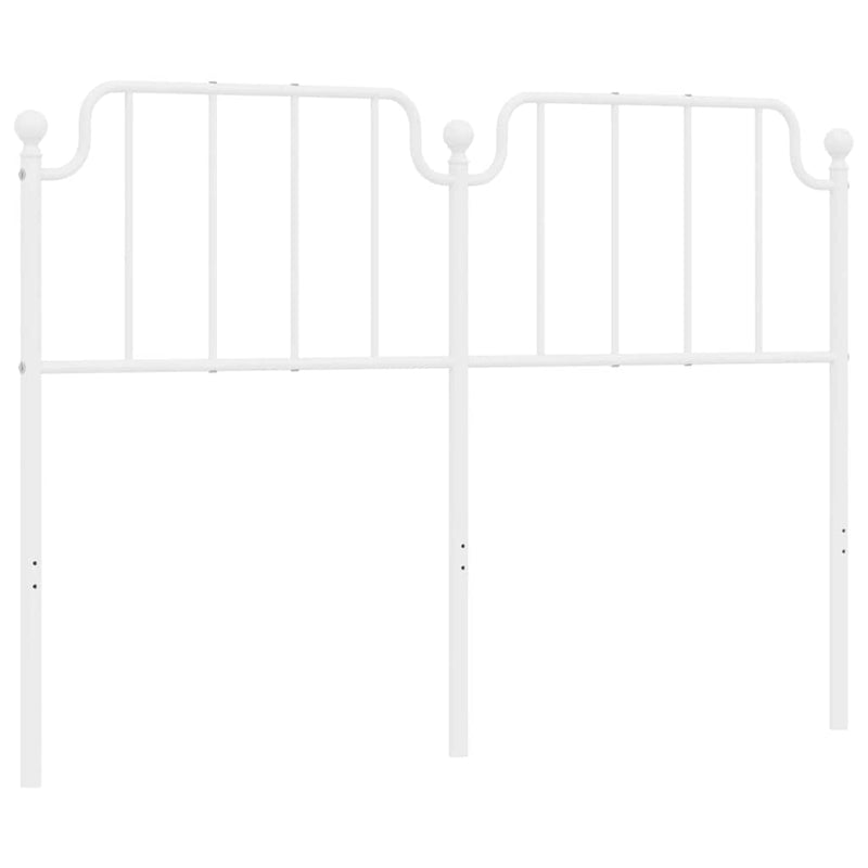 Tăblie de pat de schimb metalică, alb, 135 cm