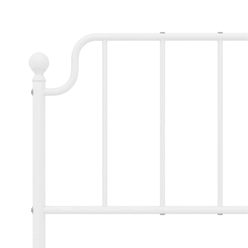 Tăblie de pat de schimb metalică, alb, 135 cm