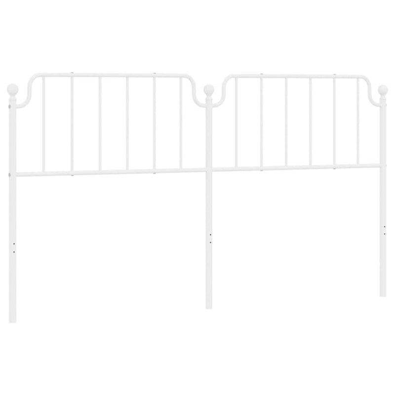 Tăblie de pat de schimb metalică, alb, 180 cm
