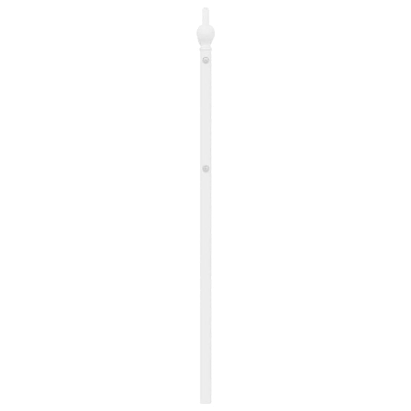 Tăblie de pat de schimb metalică, alb, 180 cm