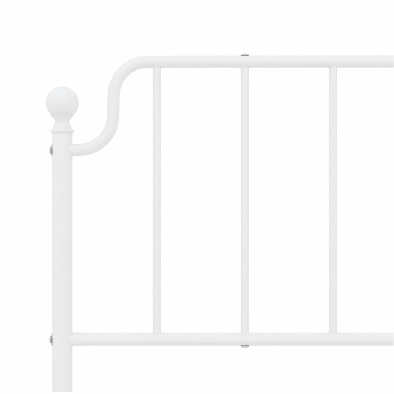Tăblie de pat de schimb metalică, alb, 180 cm