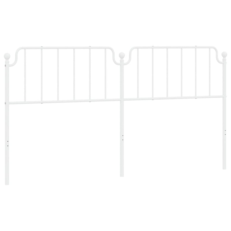 Tăblie de pat de schimb metalică, alb, 200 cm