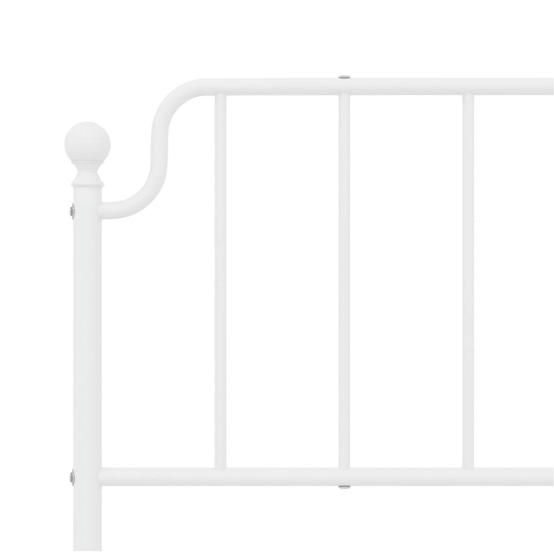 Tăblie de pat de schimb metalică, alb, 200 cm