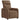 Fotoliu rabatabil electric, maro, material textil
