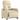 Fotoliu rabatabil electric, crem, material textil
