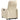 Fotoliu electric rabatabil cu ridicare, crem, textil