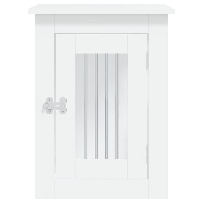 Mobilier tip ladă pentru câini, alb, 45x62x59 cm lemn prelucrat