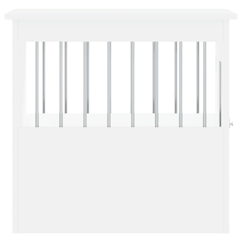Mobilier tip ladă pentru câini, alb, 45x62x59 cm lemn prelucrat