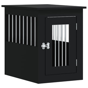 Mobilier tip ladă pentru câini negru 45x62x59 cm lemn prelucrat