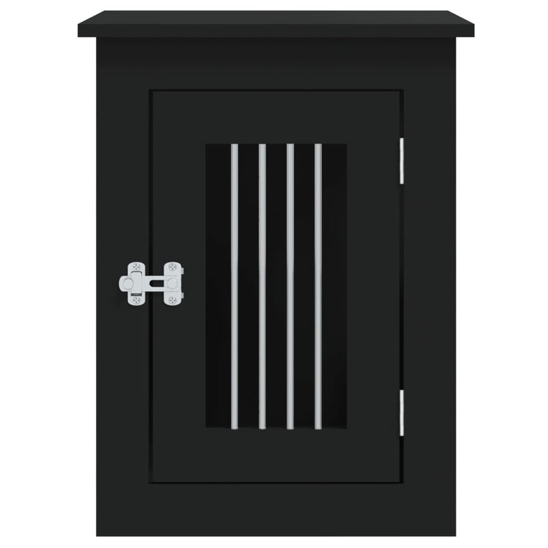Mobilier tip ladă pentru câini negru 45x62x59 cm lemn prelucrat