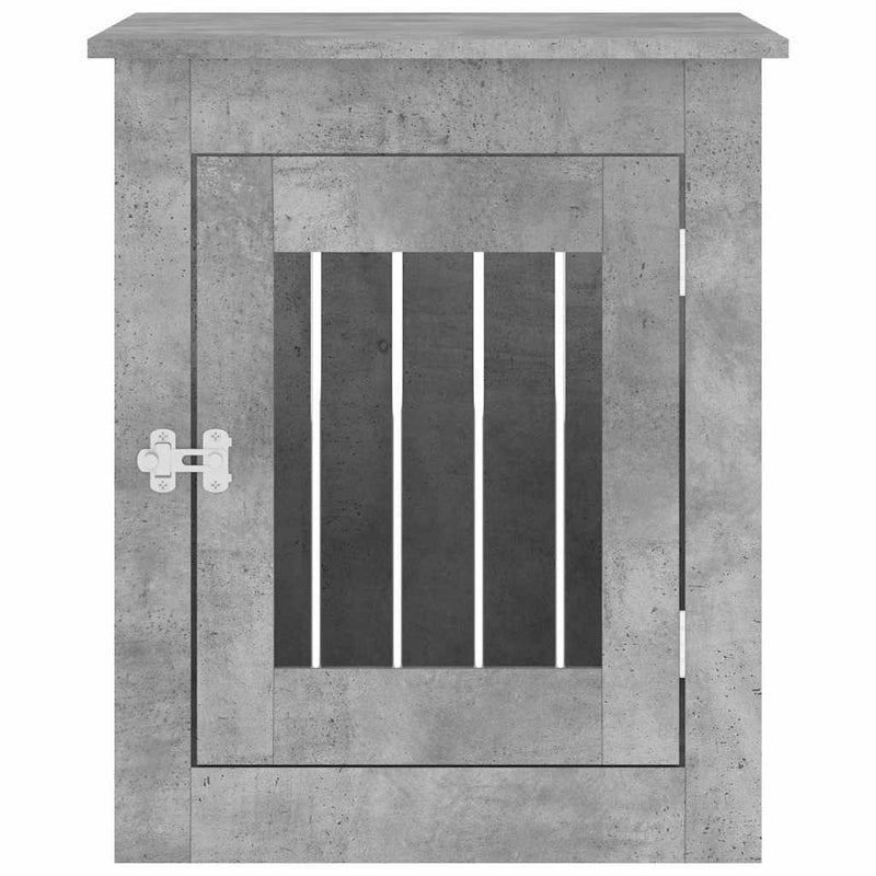 Ladă pentru câini, gri beton, 55x75x65 cm, lemn compozit