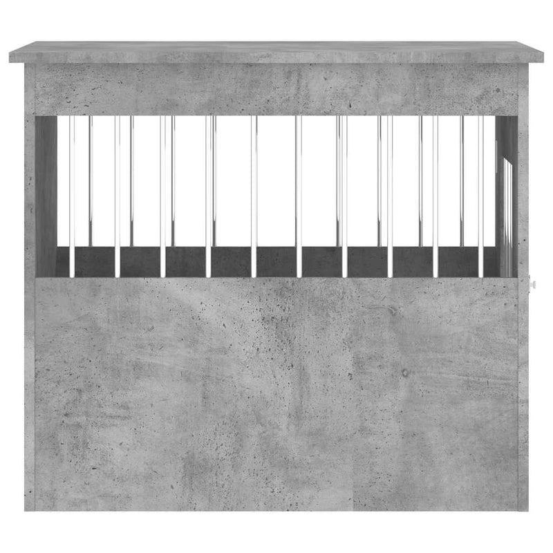 Ladă pentru câini, gri beton, 55x75x65 cm, lemn compozit