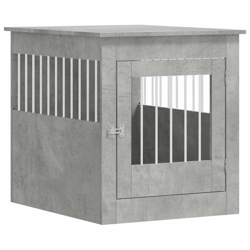 Ladă pentru câini, gri beton, 64,5x80x71 cm, lemn compozit