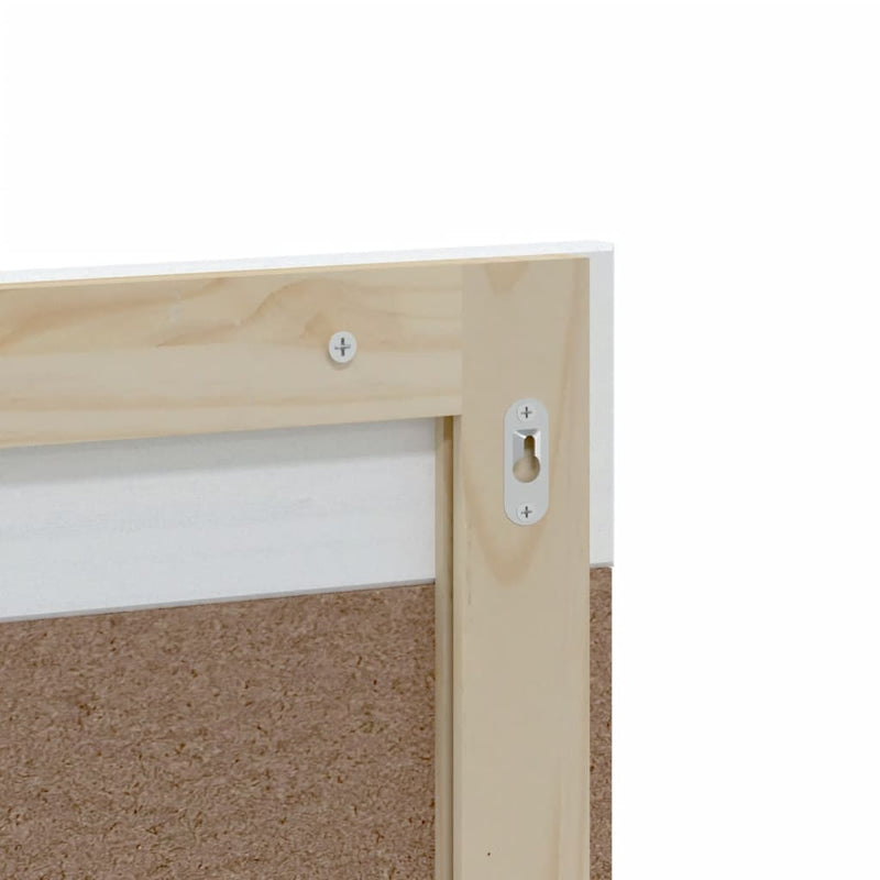 Set mobilier baie „BERG”, 2 piese, alb, lemn masiv de pin