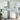 Set mobilier baie, 3 piese, „BERG”, alb, lemn masiv de pin