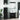 Set mobilier baie, 3 piese, „BERG” , negru, lemn masiv de pin