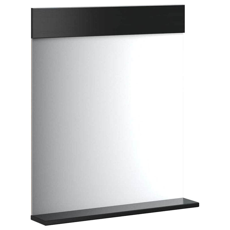 Set mobilier baie, 3 piese, „BERG” , negru, lemn masiv de pin