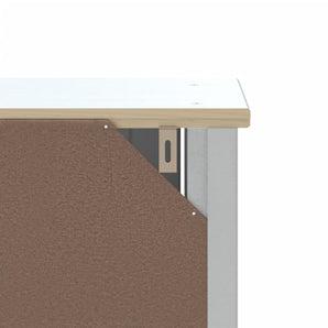 Set mobilier baie, 3 piese, „BERG”, alb, lemn masiv de pin