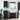 Set mobilier baie, 3 piese, „BERG” , negru, lemn masiv de pin