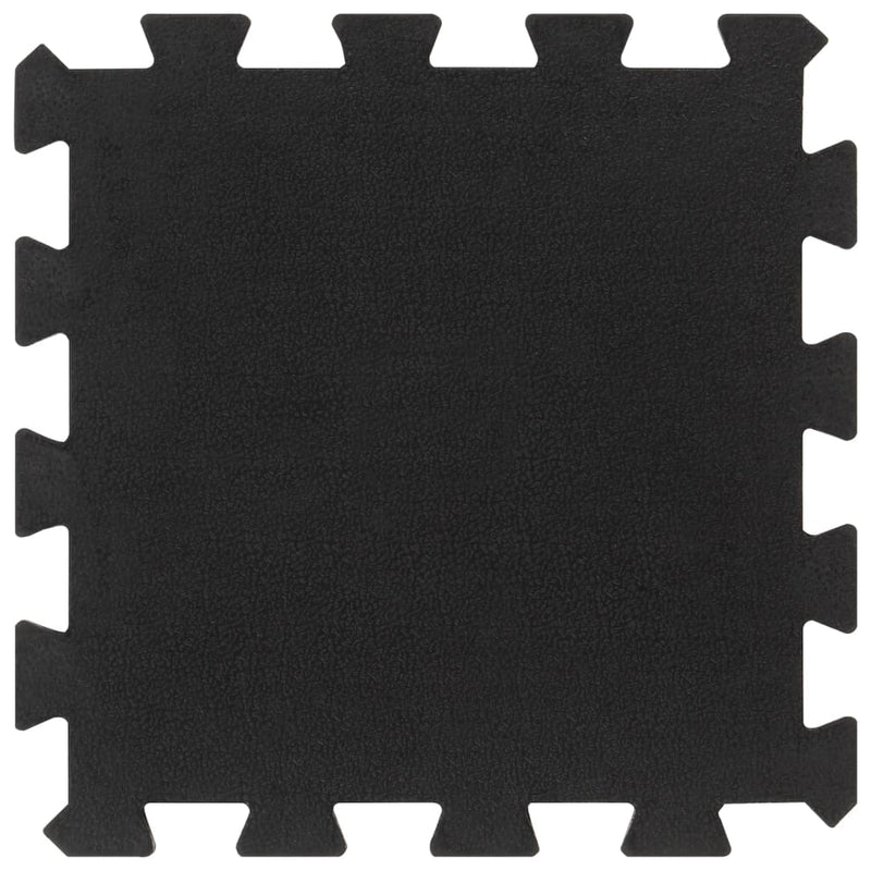 Plăci de podea din cauciuc, 9 buc., negru, 16 mm, 30x30 cm
