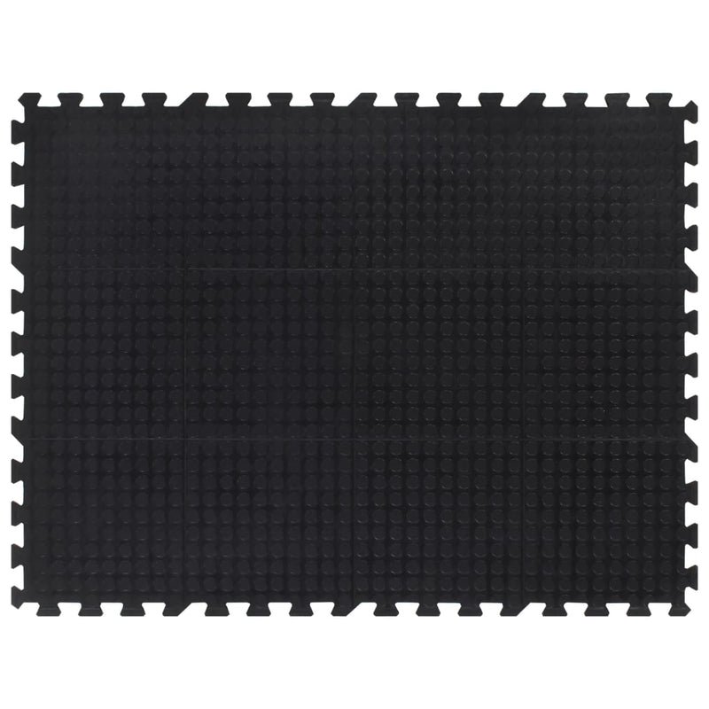 Placă de podea din cauciuc, negru, 12 mm, 90x120 cm