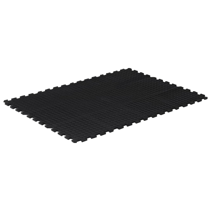 Placă de podea din cauciuc, negru, 12 mm, 90x120 cm