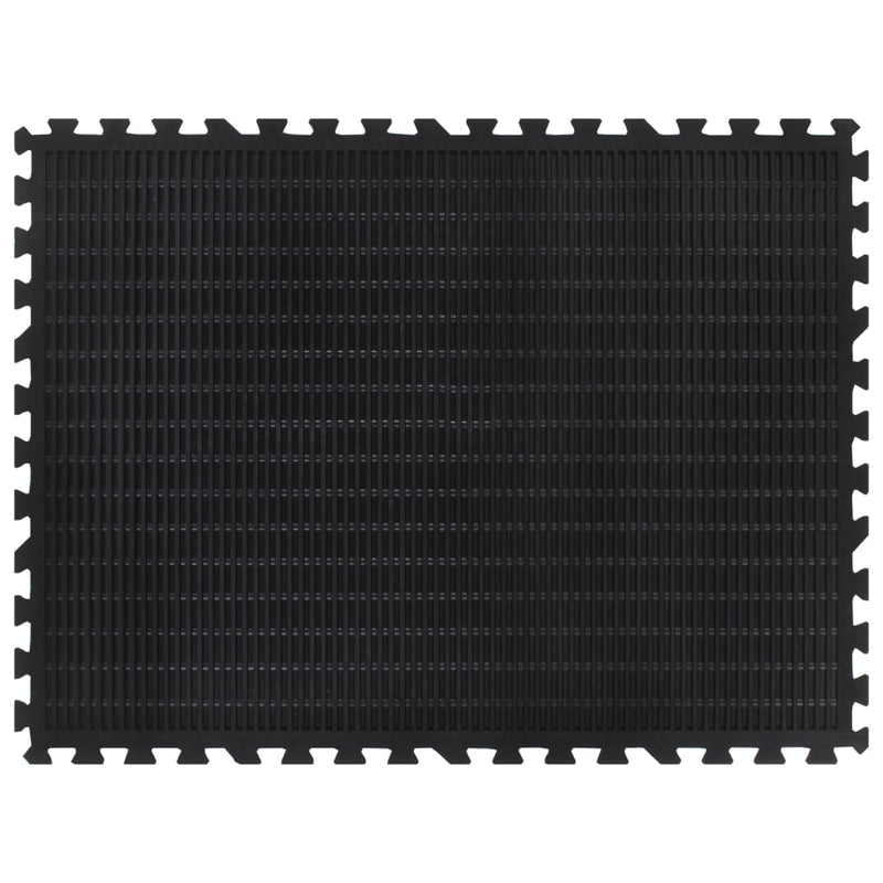 Placă de podea din cauciuc, negru, 12 mm, 90x120 cm