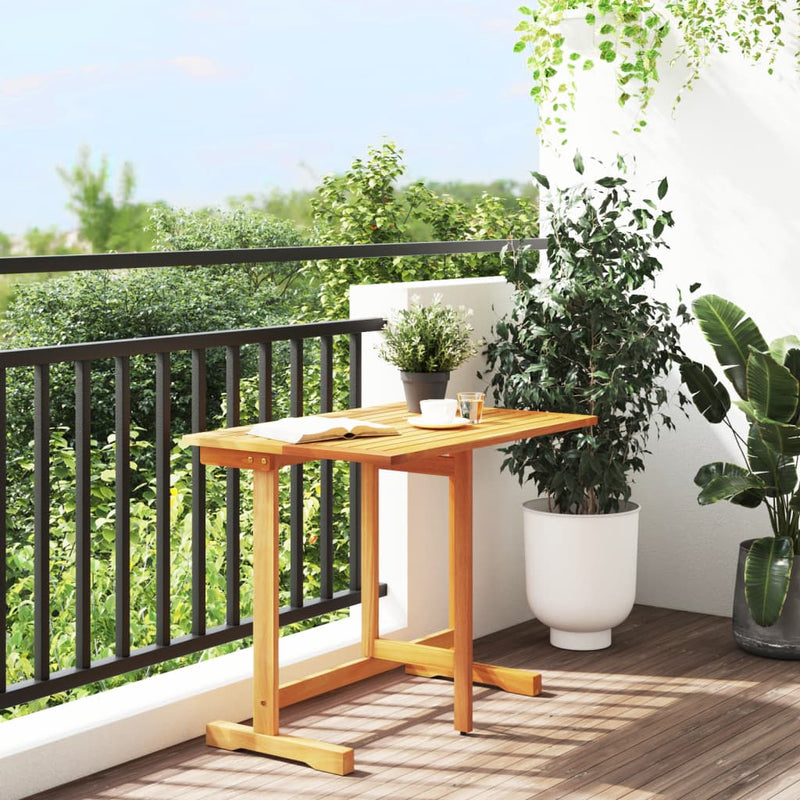 Masă de balcon pliabilă, 90x60x72 cm, lemn masiv de acacia