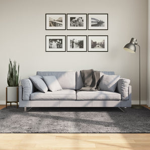 Covor HUARTE, fir scurt, moale și lavabil, antracit, 160x230 cm