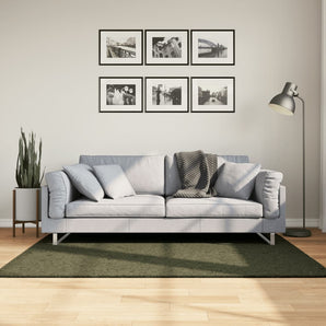 Covor HUARTE, fir scurt moale și lavabil verde pădure 120x170cm