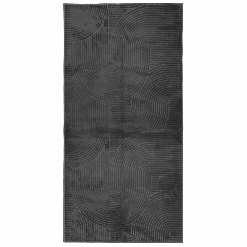 Covor IZA aspect scandinav cu fire scurte, antracit,100x200cm