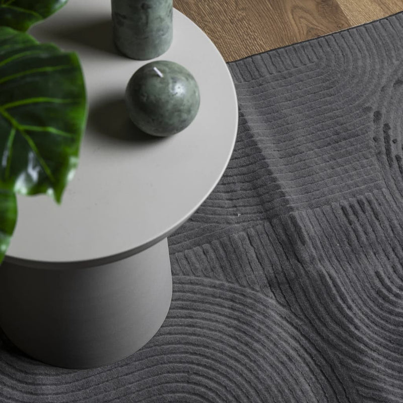 Covor IZA aspect scandinav cu fire scurte, antracit,100x200cm