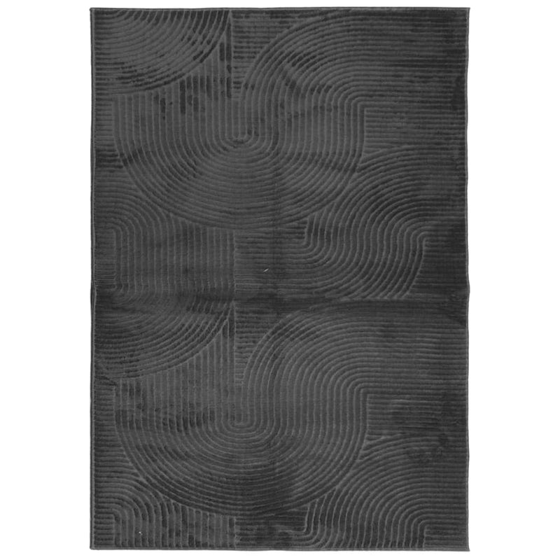 Covor IZA aspect scandinav cu fire scurte, antracit,120x170cm