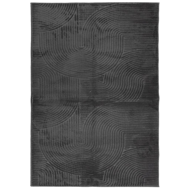 Covor IZA aspect scandinav cu fire scurte, antracit,140x200cm