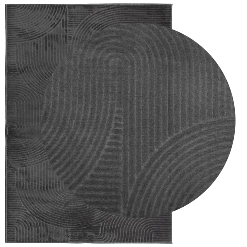 Covor IZA aspect scandinav cu fire scurte, antracit,160x230cm