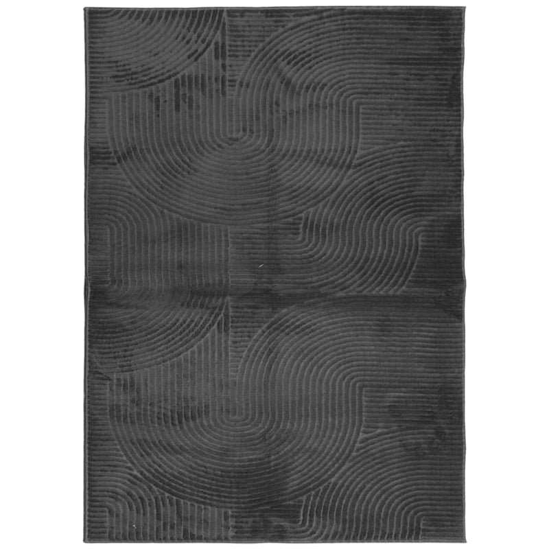 Covor IZA aspect scandinav cu fire scurte, antracit,200x280cm