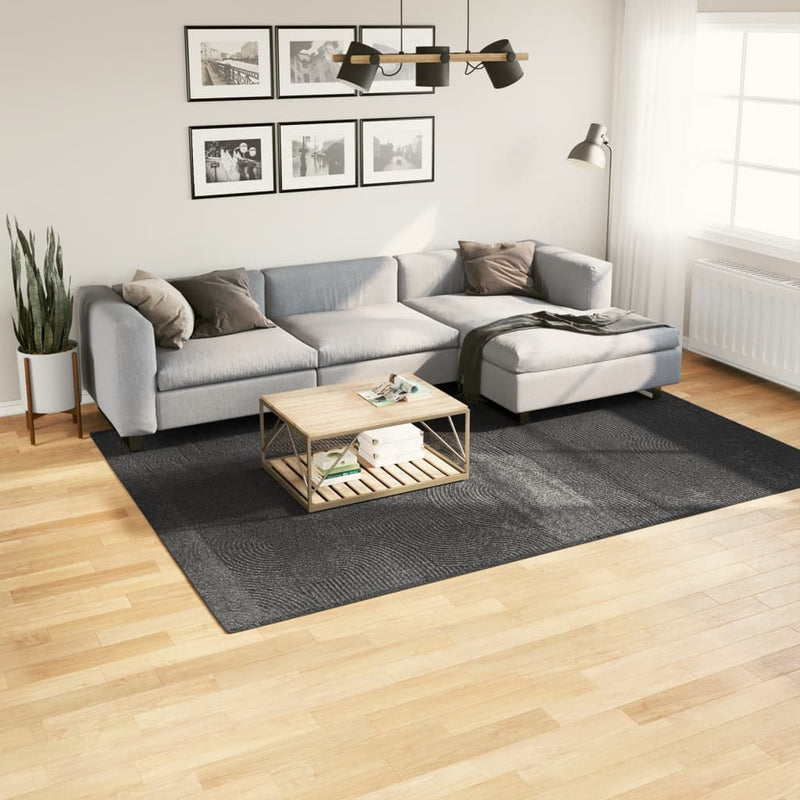 Covor IZA aspect scandinav cu fire scurte, antracit,200x280cm