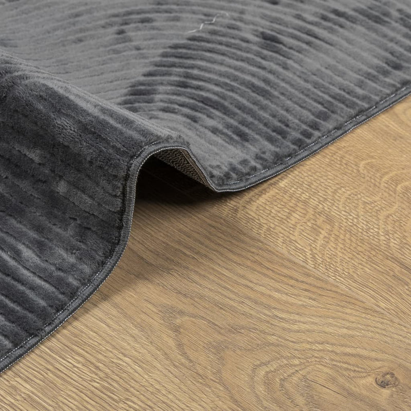Covor IZA aspect scandinav cu fire scurte, antracit,240x340cm