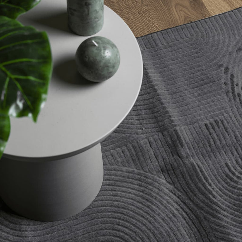Covor IZA aspect scandinav cu fire scurte, antracit,240x340cm