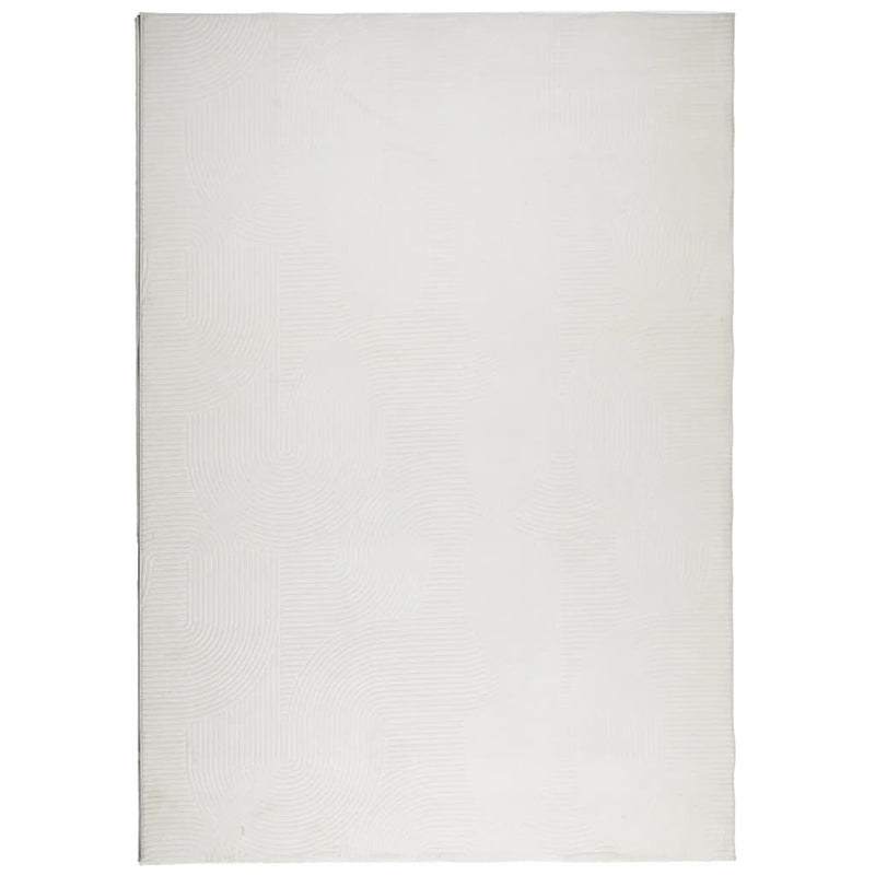 Covor IZA aspect scandinav, cu fire scurte, crem, 140x200 cm