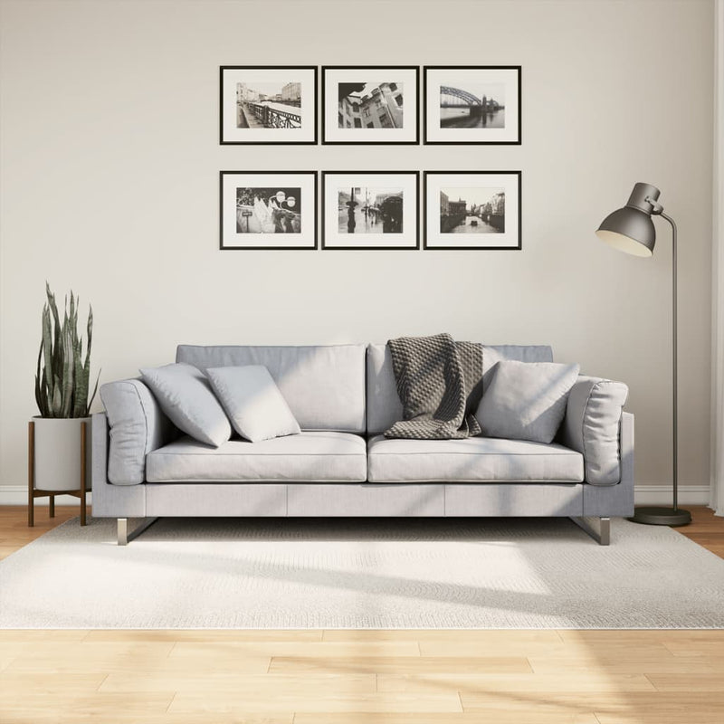 Covor IZA aspect scandinav, cu fire scurte, crem, 140x200 cm