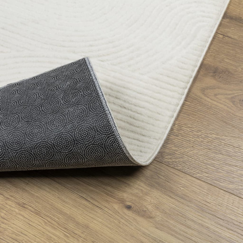 Covor IZA aspect scandinav, cu fire scurte, crem, 240x340 cm