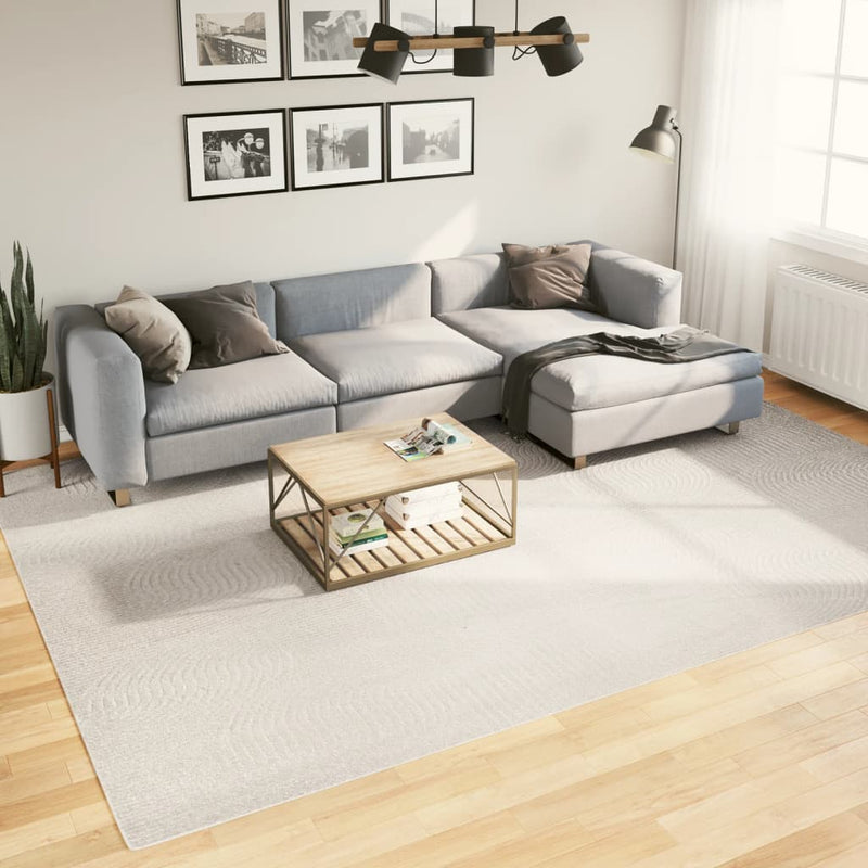 Covor IZA aspect scandinav, cu fire scurte, crem, 240x340 cm