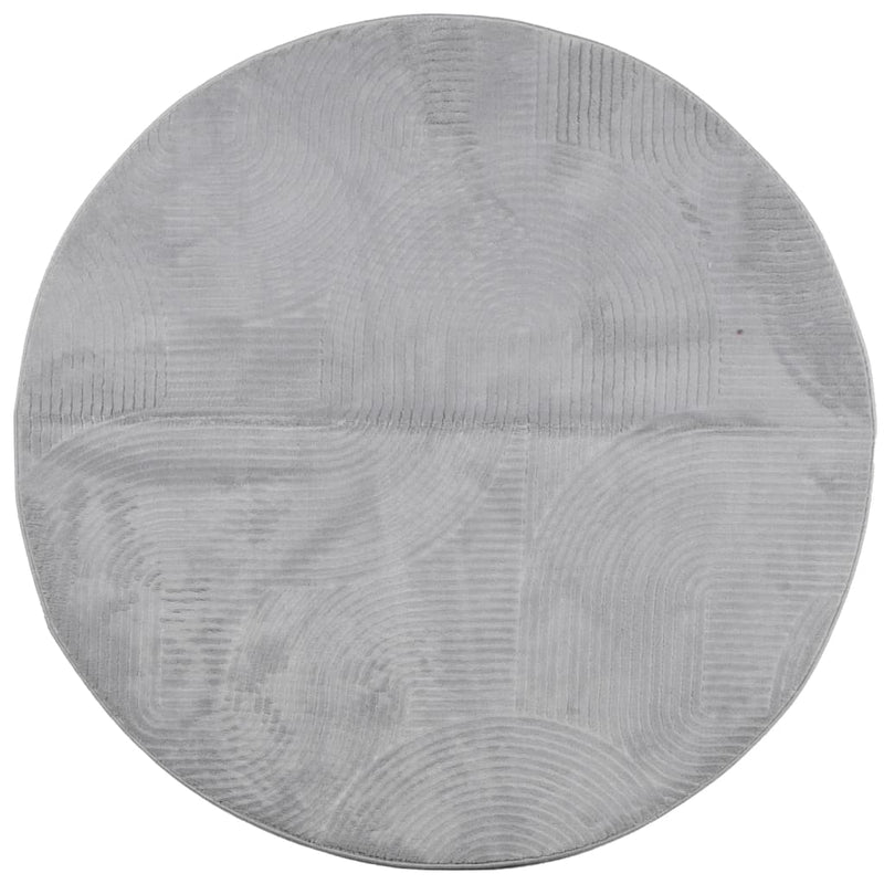 Covor IZA aspect scandinav, cu fire scurte, gri, Ø 100 cm