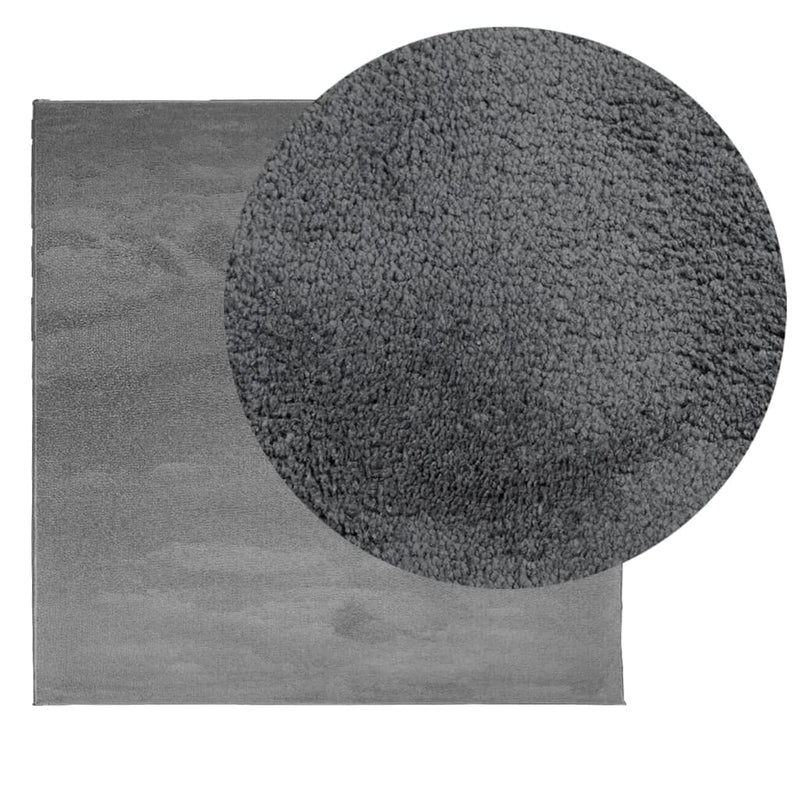 Covor „OVIEDO”, fire scurte, antracit, 120x120 cm