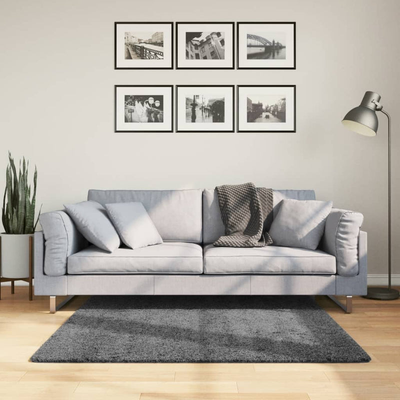 Covor „OVIEDO”, fire scurte, antracit, 120x120 cm