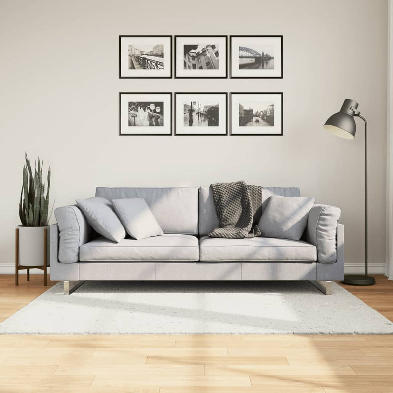 Covor „OVIEDO”, fire scurte, crem, 120x120 cm