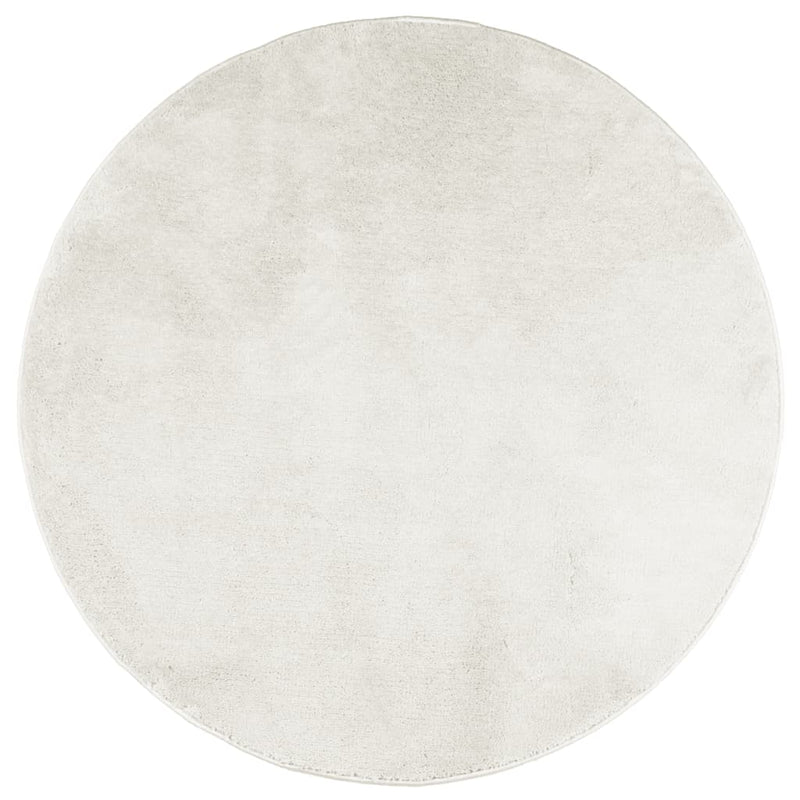 Covor „OVIEDO”, fire scurte, crem, Ø 160 cm