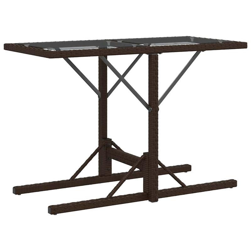 Set bistro cu perne, 3 piese, maro, poliratan