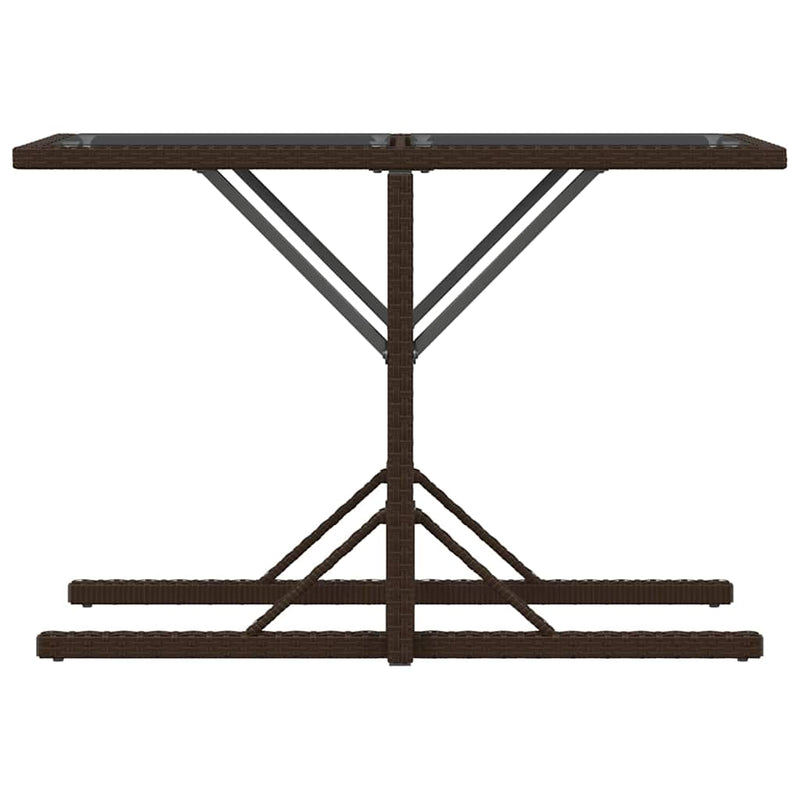 Set bistro cu perne, 3 piese, maro, poliratan